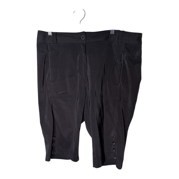 DKNY Golf Women's Bermuda Black Stretch Shorts- Sz 16 - Picture 1 of 6